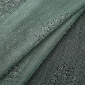 Green - Akola Hand Block Print Kota Doria Cotton Fabric 51