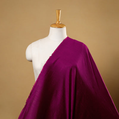 Pink Plain Slub Silk Fabric 