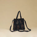 Blue - Handcrafted Quilted Sling Bag 40