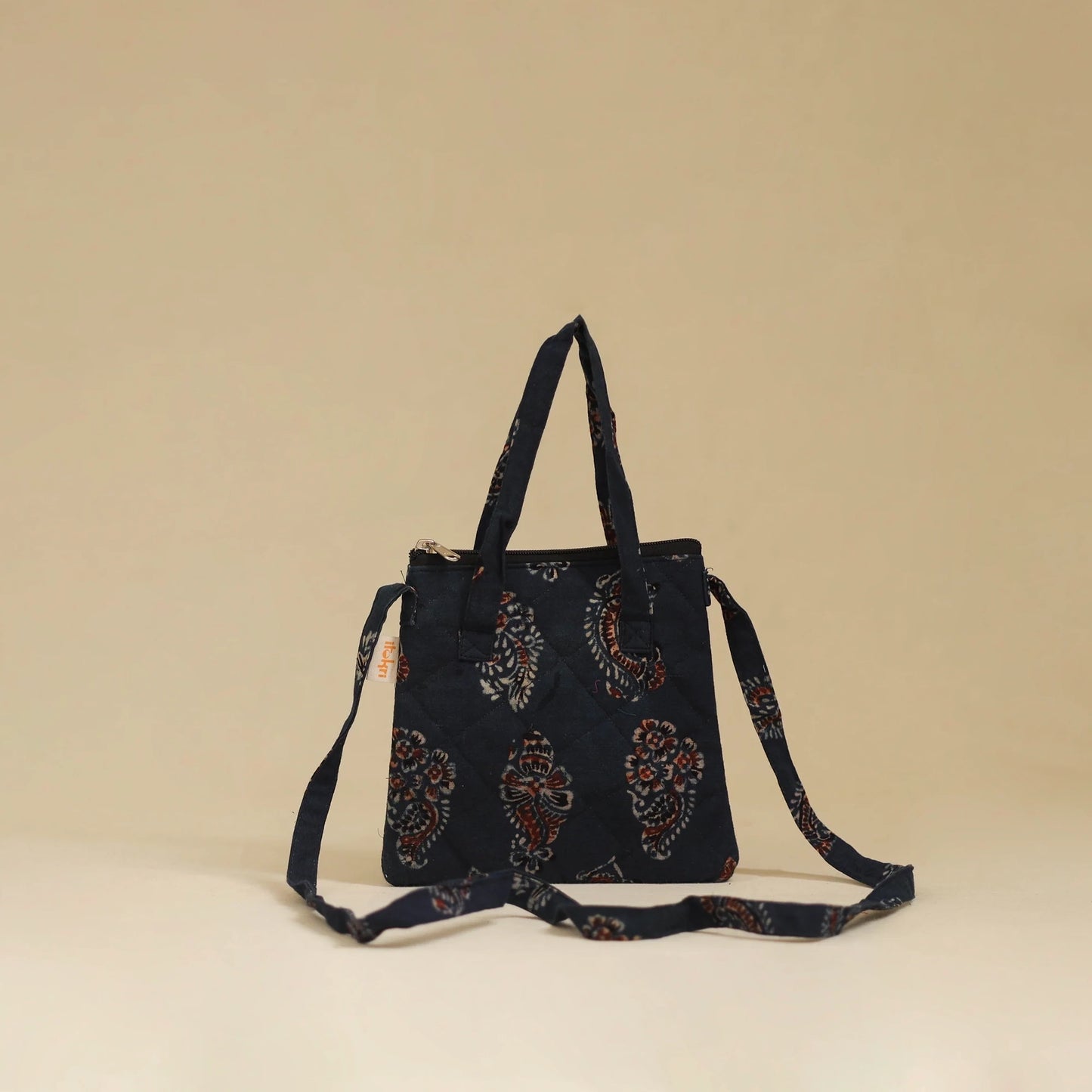 Blue - Handcrafted Quilted Sling Bag 40