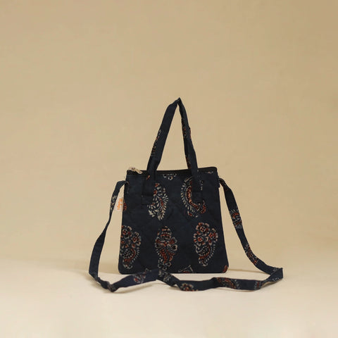 Blue - Handcrafted Quilted Sling Bag 40