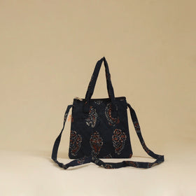 Blue - Handcrafted Quilted Sling Bag 40