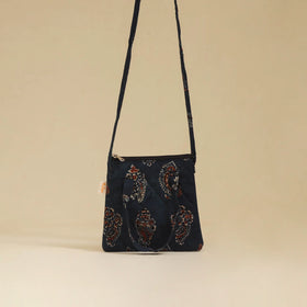Blue - Handcrafted Quilted Sling Bag 40