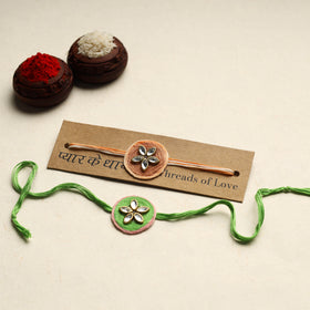Handmade Kundan Work Rakhi (Assorted Set of 2)