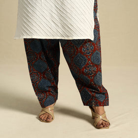 Blue Block Print Cotton Ajrakh Salwar