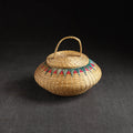 Beige - Handmade Sikki Grass Multipurpose Basket with Lid (Big)