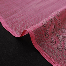 Pink - Akola Hand Block Print Kota Doria Cotton Fabric 52