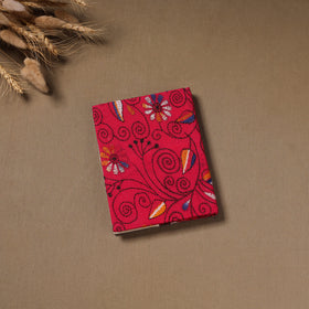 Pink - Handmade Paper Notebook with Eco Leaf Print Kantha Work 09