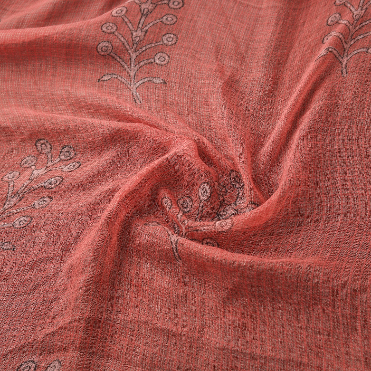 Akola Hand Block Print Kota Doria Cotton Fabric 53