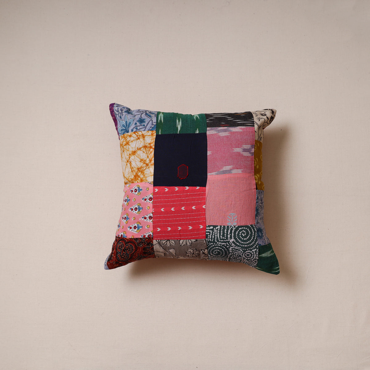 Patchwork Cushion Cover (16 x 16 in) 43