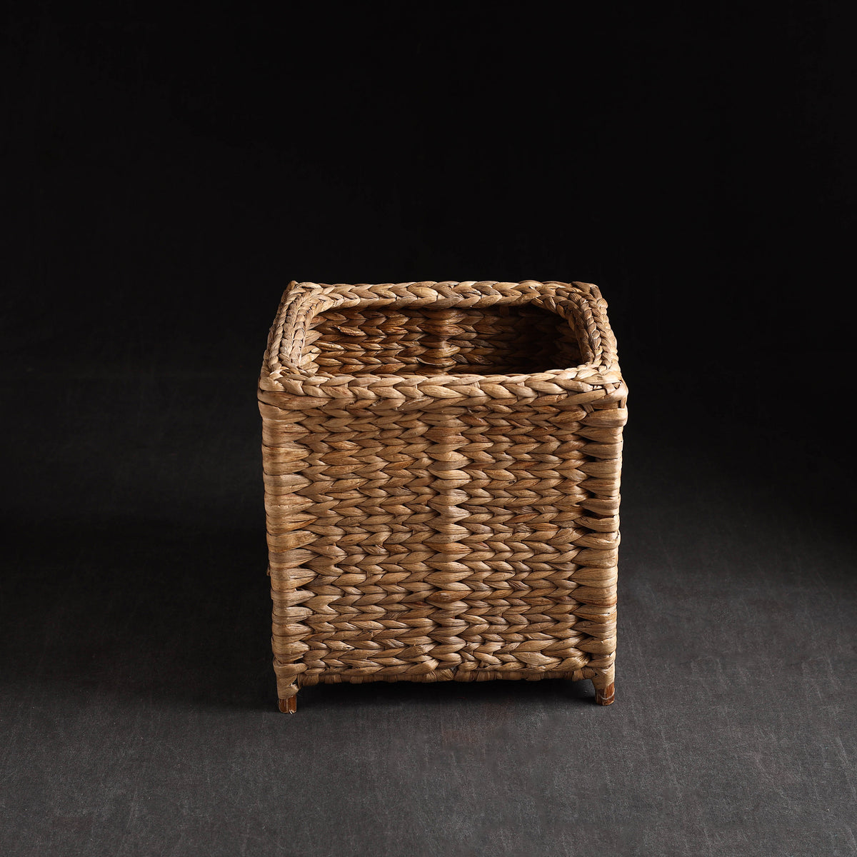 Beige - handmade organic water hyacinth storage basket