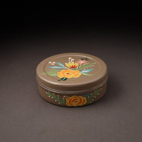 Floral Handpainted Enamelware Stainless Steel Masala Box (7 x 7 in) 18