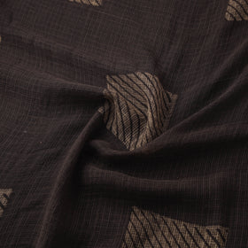 Brown - Akola Hand Block Print Kota Doria Cotton Fabric 01