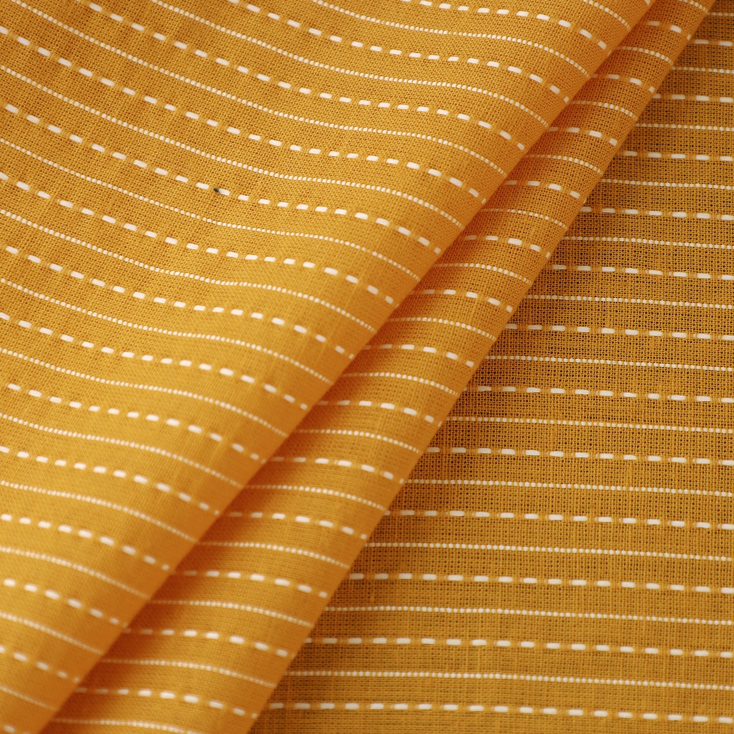 Yellow - Prewashed Running Stitch Cotton Fabric 30
