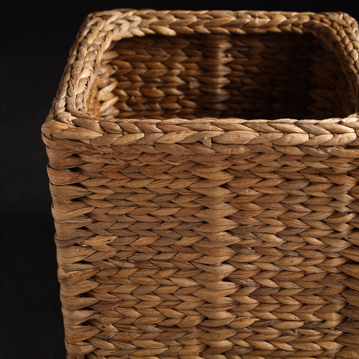 Beige - handmade organic water hyacinth storage basket