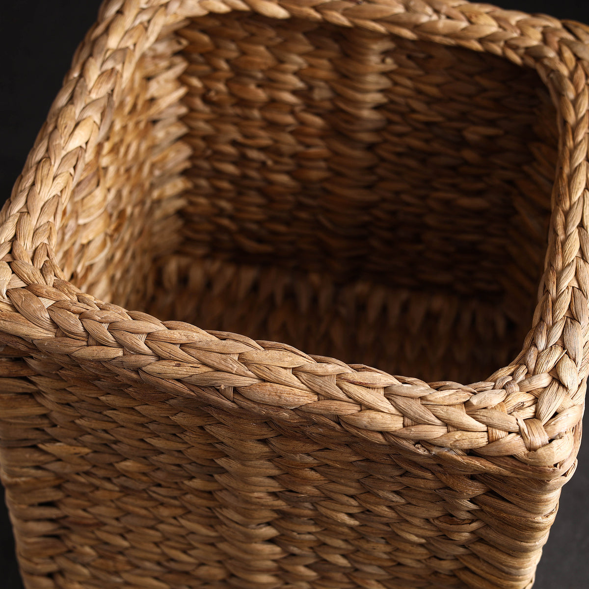 Beige - handmade organic water hyacinth storage basket