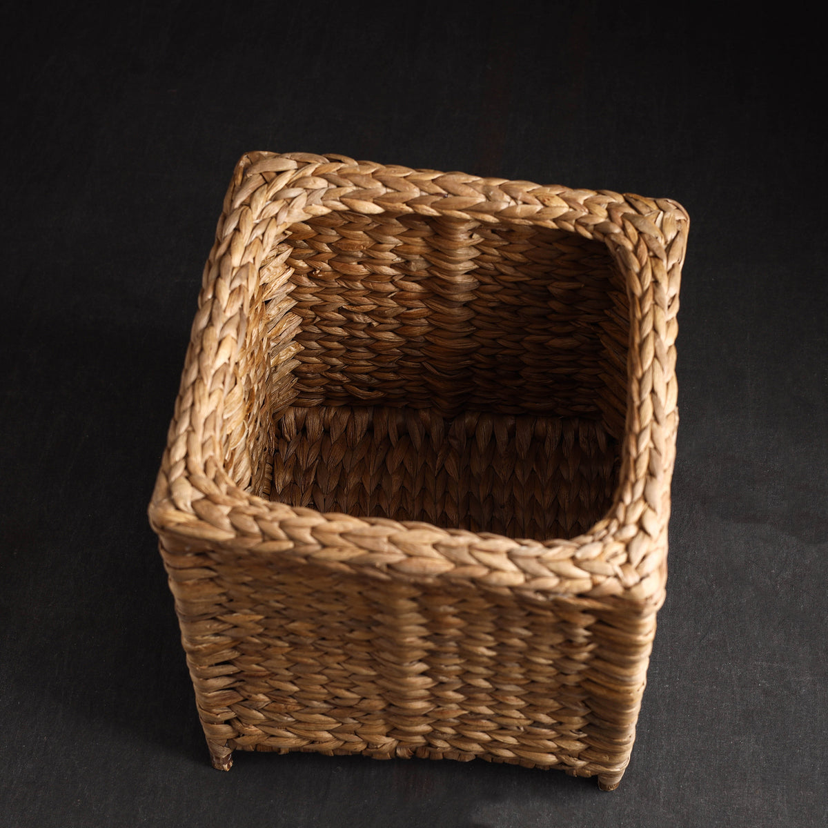 Beige - handmade organic water hyacinth storage basket