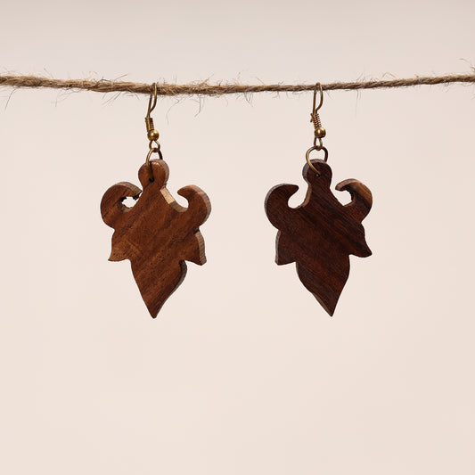 Bijnor Hand Carved Sheesham Wood Earrings