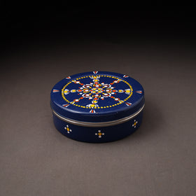 Floral Handpainted Enamelware Stainless Steel Masala Box (7 x 7 in) 20