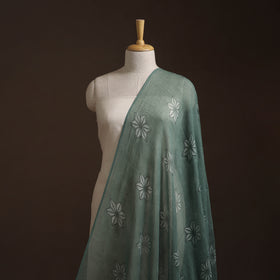 Green - Akola Hand Block Print Kota Doria Cotton Fabric 04