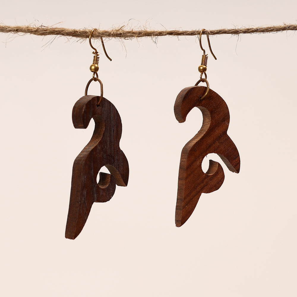 sheesham wood earrings