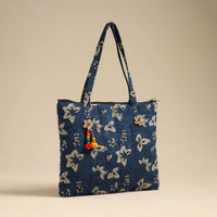 Blue - Handcrafted Quilted Cotton Hand Bag 03