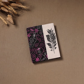 Multi colour - Handmade Paper Notebook with Eco Leaf Print Kantha Work 16