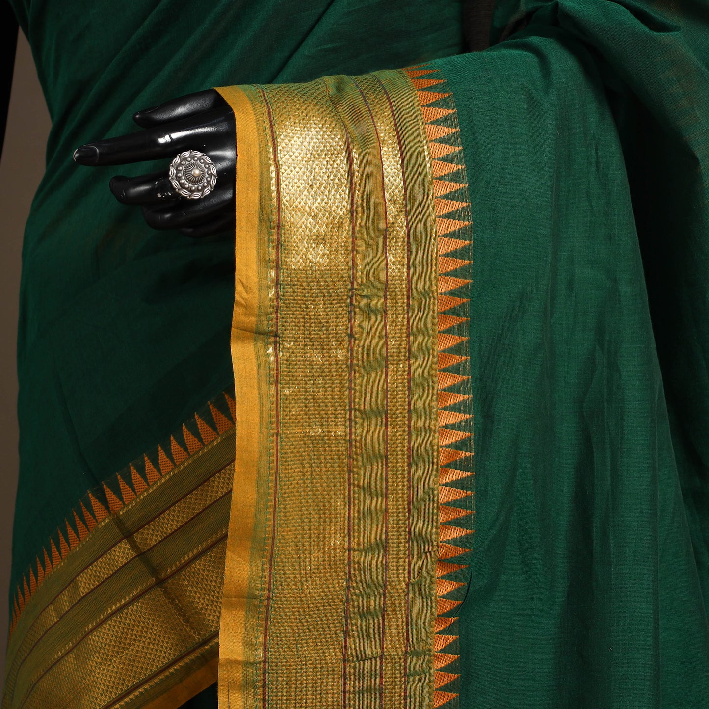 Green - kandangi chettinad cotton saree with border 88