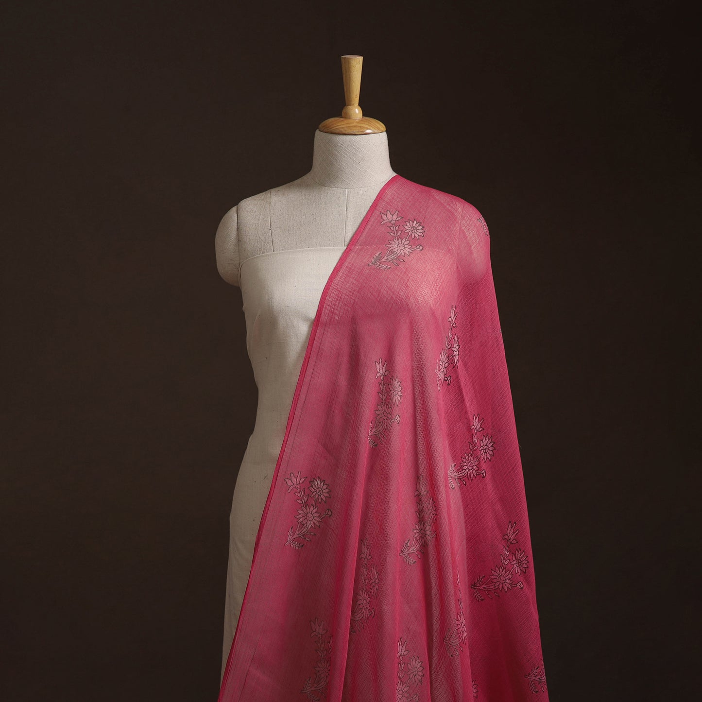 Akola Hand Block Print Kota Doria Cotton Fabric 11