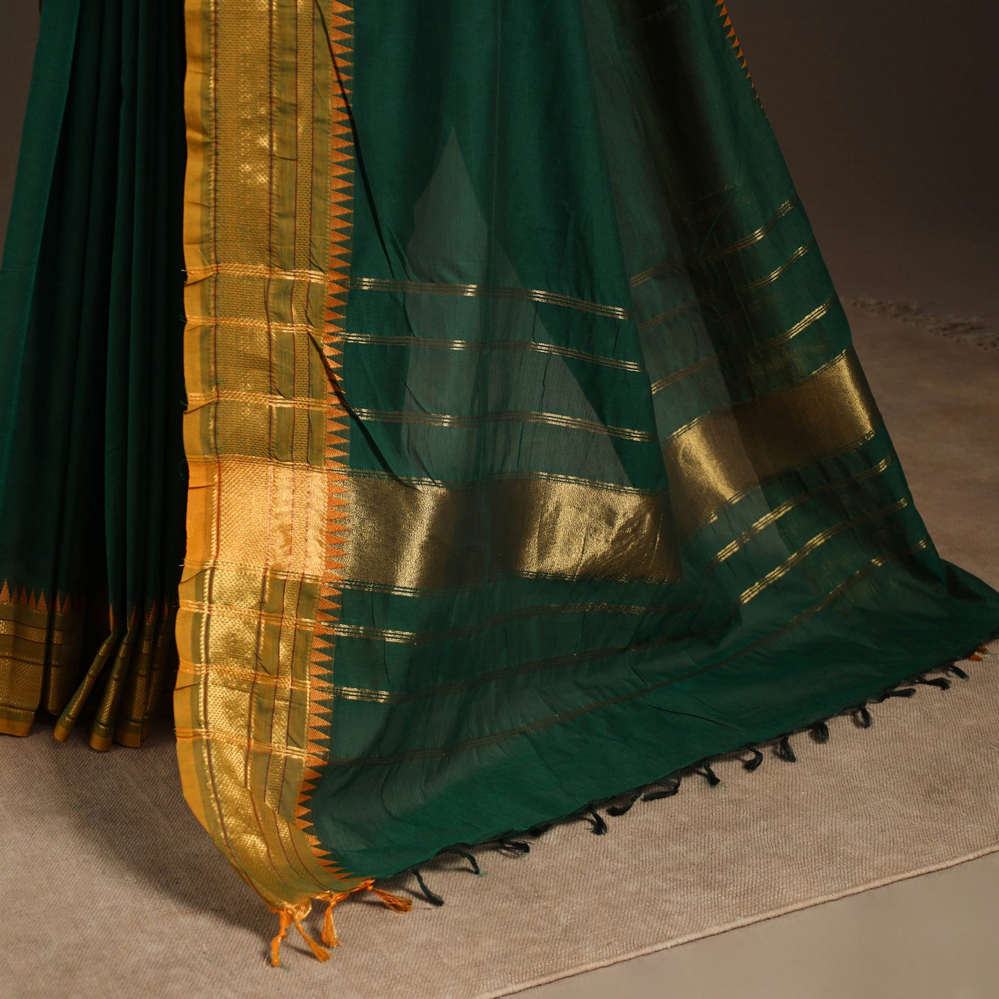 Green - kandangi chettinad cotton saree with border 88