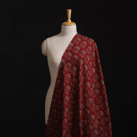 Ajrakh Hand Block Print Natural Dyed Pure Mul Cotton Fabric 03