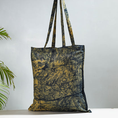 Yellow - Hand Batik Printed Cotton Jhola Bag
