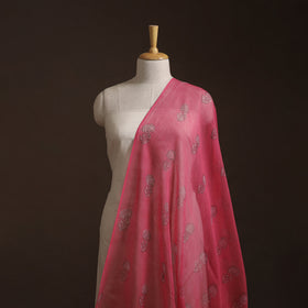 Pink - Akola Hand Block Print Kota Doria Cotton Fabric 17