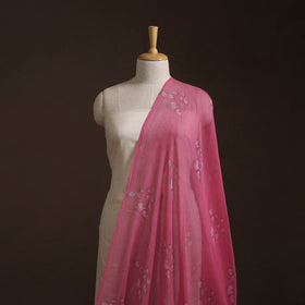 Pink - akola hand block print kota doria cotton fabric 19