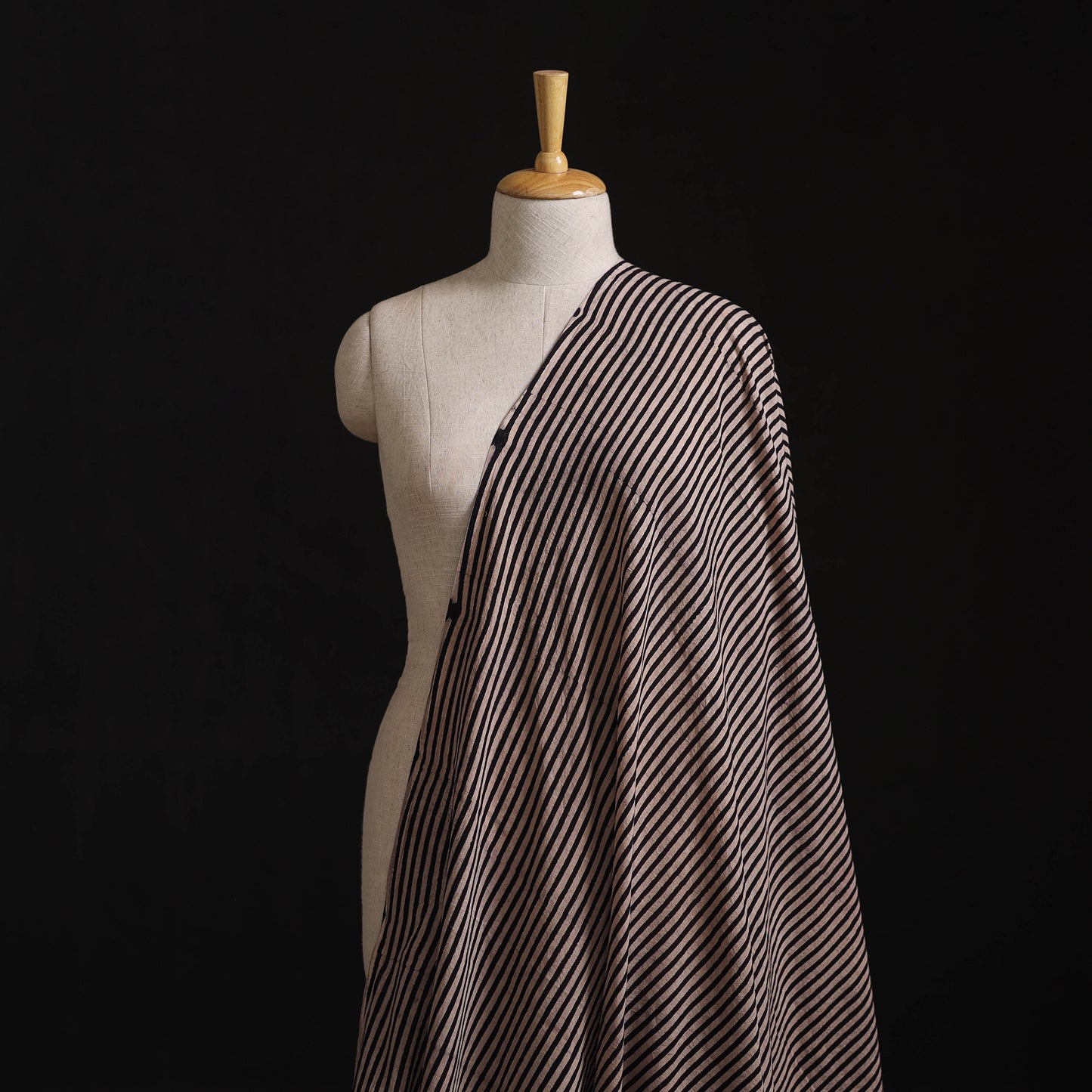 Ajrakh Hand Block Print Natural Dyed Pure Mul Cotton Fabric 07