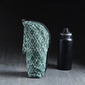 Green Handmade Cotton 1L Water Bottle Cover