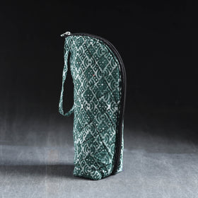 Green Handmade Cotton 1L Water Bottle Cover