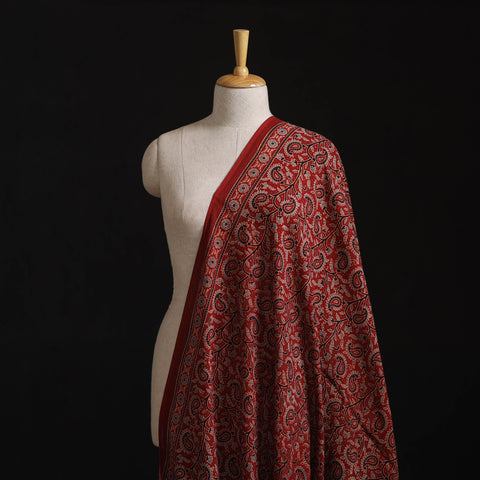 Ajrakh Hand Block Print Natural Dyed Pure Mul Cotton Fabric 08