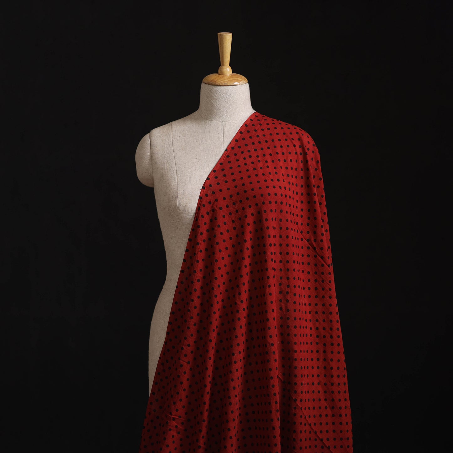 Ajrakh Hand Block Print Natural Dyed Pure Mul Cotton Fabric 09