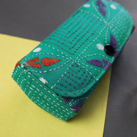 Handcrafted Bengal Kantha Work Spectacle Case 02