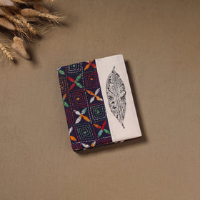 Multi colour - Handmade Paper Notebook with Eco Leaf Print Kantha Work 20