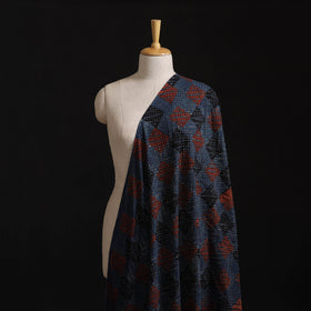 Natural Dyed Ajrakh Hand Block Print Cotton Hakoba Fabric 60