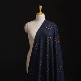Natural Dyed Ajrakh Hand Block Print Cotton Hakoba Fabric 61