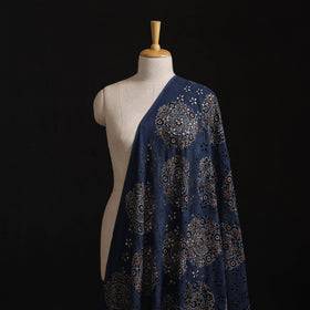 Natural Dyed Ajrakh Hand Block Print Cotton Hakoba Fabric 63