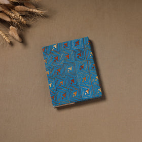 Blue - Handmade Paper Notebook with Eco Leaf Print Kantha Work 21