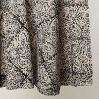 Grey - Kalamkari Block Printed Cotton Wrap Around Skirt 19