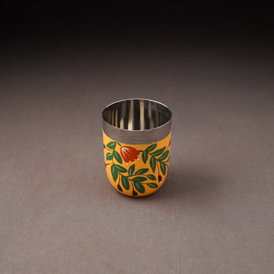 Floral Handpainted Enamelware Stainless Steel Glass 27