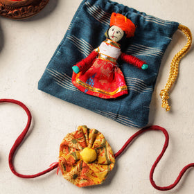  Handcrafted Flower Fabart Rakhi 29 