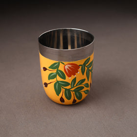 Floral Handpainted Enamelware Stainless Steel Glass 27