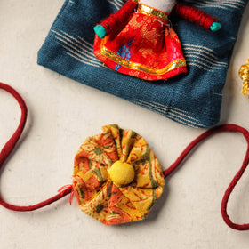  Handcrafted Flower Fabart Rakhi 29 